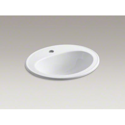 Kohler Drop-In Bathroom Sink With Single Faucet Hole K-2196-1