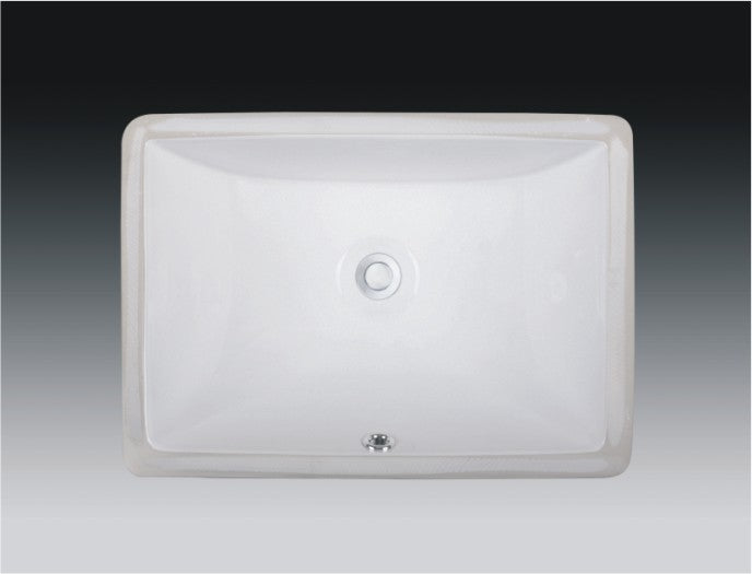 Wells Sinkware Rectangular Vitreous Ceramic Lavatory Single Bowl Undermount White 20 x 15 x 6 - RTU2015-6W