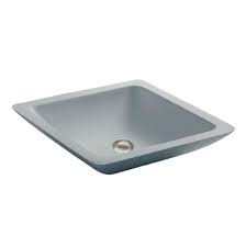 Barclay Claire Small Sq. Resin VesselWhite Matte Bathroom Sinks 7-512WH