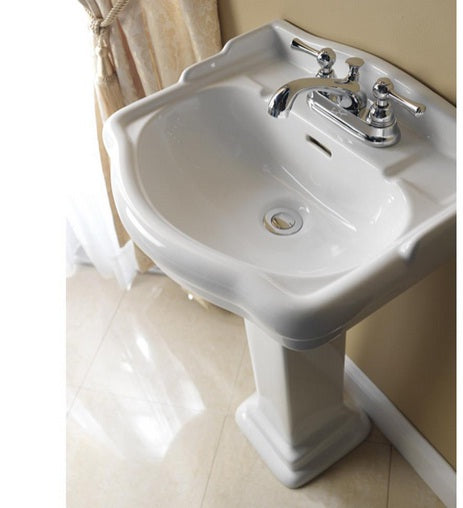 Barclay Stanford 460 Pedestal Lavatory, One-Hole, Bisque Bathroom Sink 3-871BQ