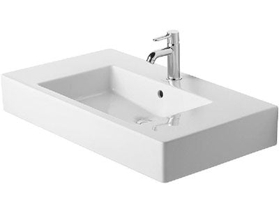 Duravit Furniture Washbasin 33 1/2 Vero, White, with Overflow, 1 Tap Hole - 03298500001