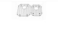 Grids Set Only for the C-Tech-I Linea Imperiale Dalmacia LI-300 Double Bowl Stainless Steel Sink