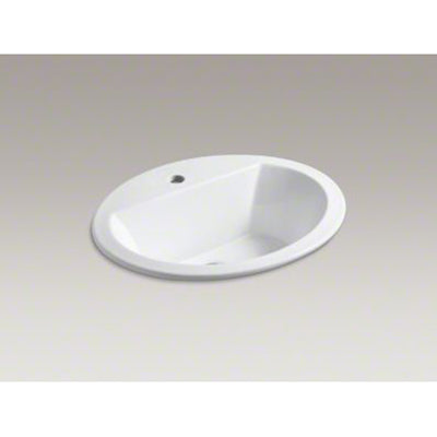 Kohler Oval Drop-In Bathroom Sink With Single Faucet Hole K-2699-1