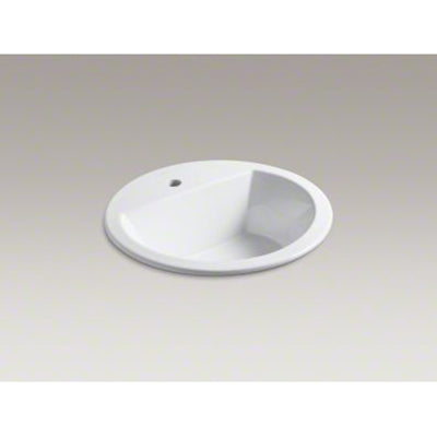 Kohler Round Drop-In Bathroom Sink With Single Faucet Hole K-2714-1