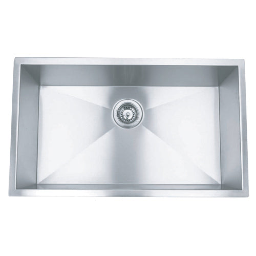 30” Stainless Steel Zero Radius Undermount Kitchen Sink WC12S3018