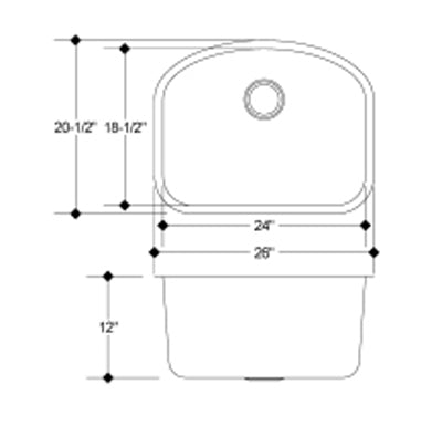C-Tech-I Linea Imperiale Patras LI-800 Single Bowl Stainless Steel Sink