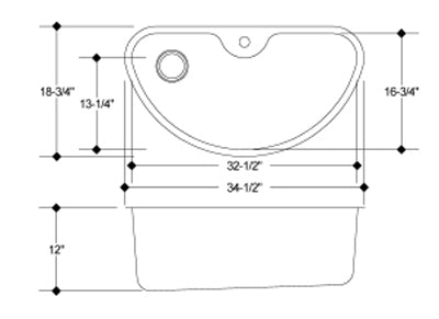 C-Tech-I Linea Imperiale Imperio LI-1000 Single Bowl Stainless Steel Sink