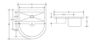 C-Tech-I Linea Amano Imerio LI-1000-Top-1 Double Bowl Stainless Steel Sink