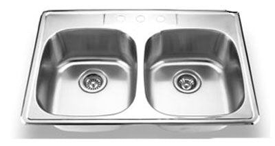 Suneli SM560-820D Topmount Double Bowl Stainless Steel Sink