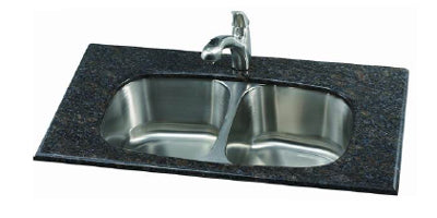 C-Tech-I Linea Zampina Marsala Double Bowl Stainless Steel Sink