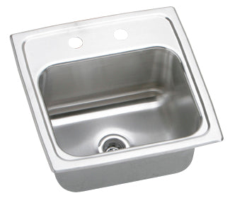 Elkay Gourmet Lustertone BLRQ1560 Topmount Single Bowl Stainless Steel Sink