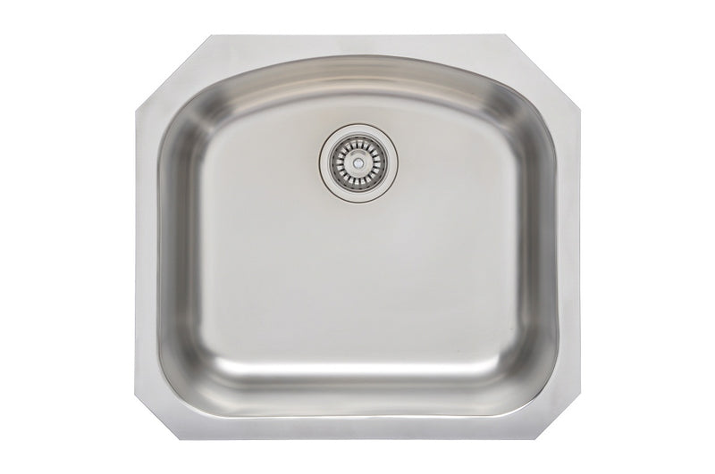 Wells Sinkware 17 Gauge Deck/ 18 Gauge Single Bowl Undermount Stainless Steel Kitchen Sink - CHU2421-10