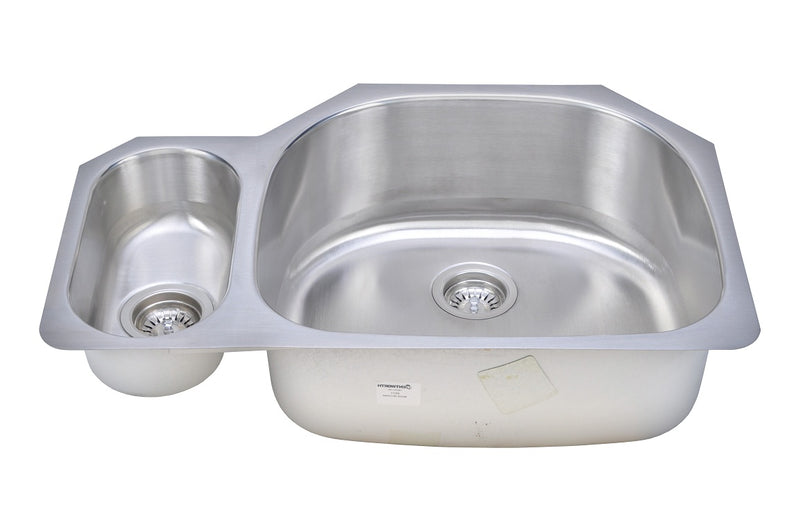 Wells Sinkware 18 Gauge 20/80 Double Bowl Undermount Stainless Steel Kitchen Sink - CMU3221-59D