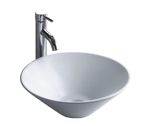 Wells Sinkware Round Vitreous Ceramic Lavatory Single Bowl Above Counter White 16 x 16 x 6 - CSA1616-6W