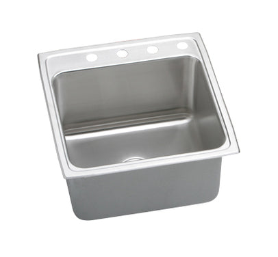 Elkay Gourmet Lustertone DLRQ2022 Topmount Single Bowl Stainless Steel Sink