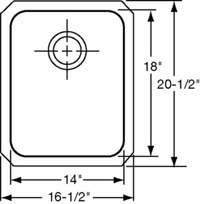 Elkay Perfect Drain ELUH1418PD Undermount Single Bowl Stainless Steel Sink