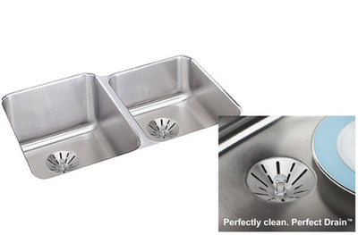 Elkay Perfect Drain ELUHAD3120PD Undermount Double Bowl Stainless Steel Sink