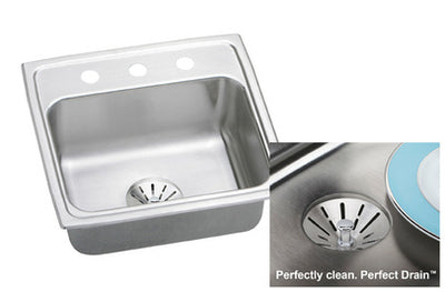 Elkay Perfect Drain LR1919PD Topmount Single Bowl Stainless Steel Sink
