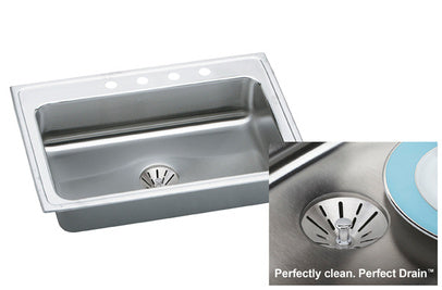 Elkay Perfect Drain LRS3322PD Topmount Single Bowl Stainless Steel Sink
