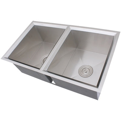 Ticor S308 Undermount 16-Gauge Stainless Steel Kitchen Sink With Free Deluxe Strainer & Basket Strainer