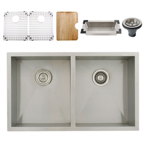 Ticor S3550 Undermount 16-Gauge Stainless Steel Kitchen Sink + Accessories
