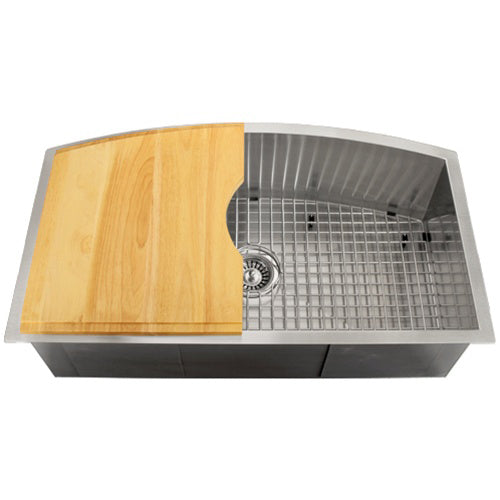 Ticor TR2220 Undermount 16 Gauge Stainless Steel Kitchen Sink With Free Strainer/Rinse Grid