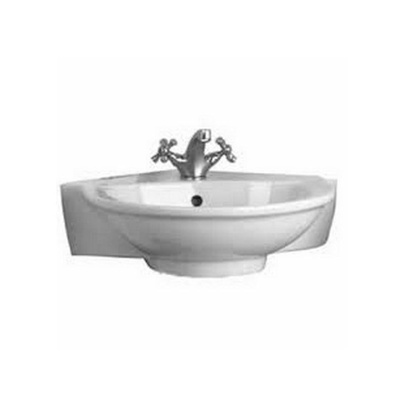 Barclay Evolution Corner Basin, Bisque Bathroom Sink B/3-221BQ