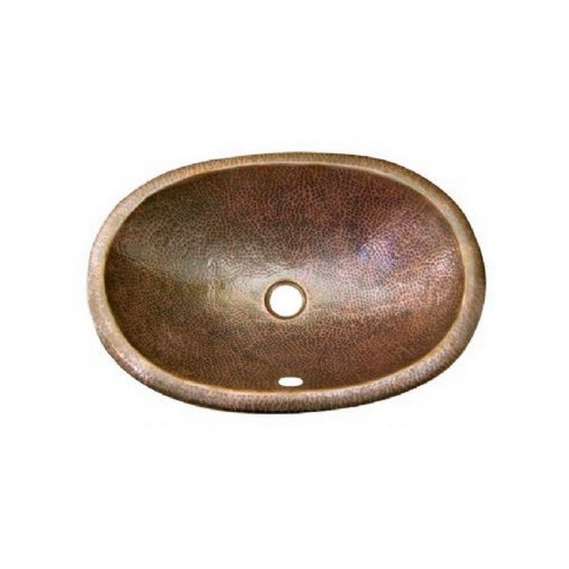 Barclay Forster Oval Undermount Basin, Hammered Antique Copper Bathroom Sinks