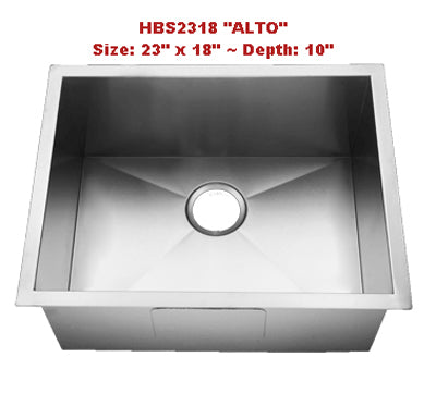 Homeplace Alto HBS2318 Single Bowl Stainless Steel Sink