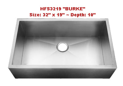 Homeplace Burke HFS3219 Single Bowl Stainless Steel Sink