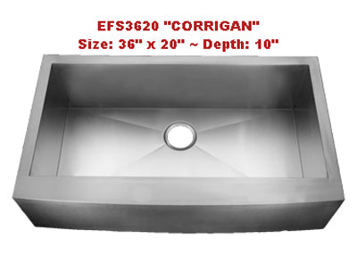 Homeplace Corrigan EFS3620 Single Bowl Stainless Steel Sink