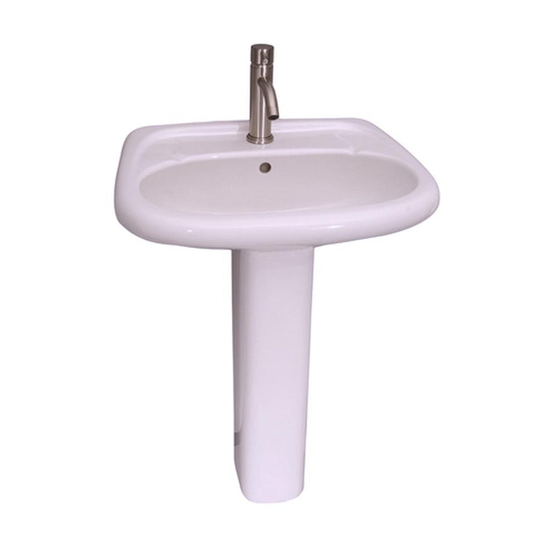 Barclay Flora Column only, White Bathroom Sink C/3-250WH