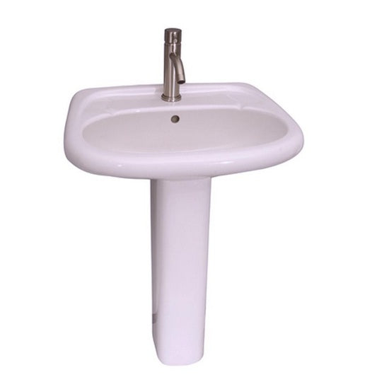 Barclay Flora Pedestal Lavatory 1 hole White Finish Bathroom Sink 3-251WH