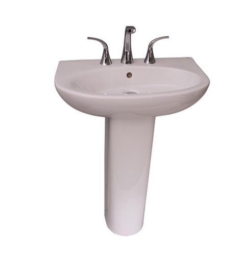 Barclay Infinity Column - White Bathroom Sink C/3-320WH