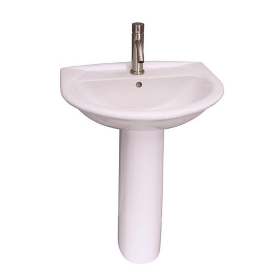 Barclay Karla Column only White Finish Bathroom Sink C/3-310WH