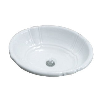 Barclay Lisbon Drop-In, White Bathroom Sink 4-710WH