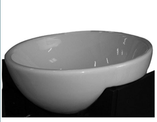 Barclay Luna Semi Recessed Basin, Fire Clay, White Bathroom Sink 4-850WH