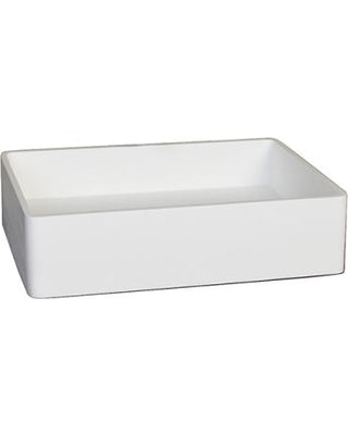 Barclay Serbal Resin Vessel, 1-holeWhite Matte Kitchen Sinks 7-501WH