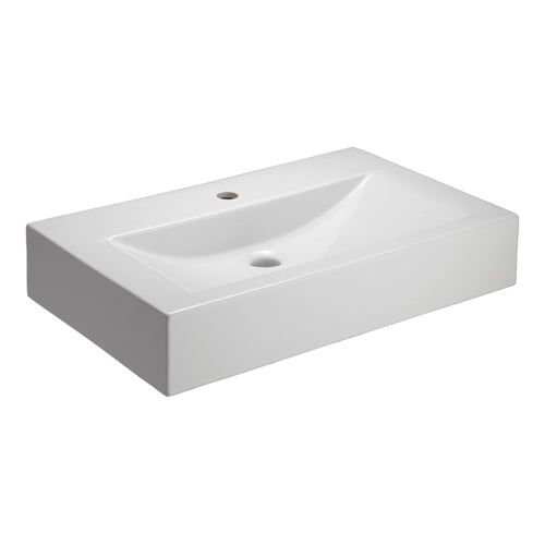 Barclay Sonja Above Counter Basin, One-Hole, Fire Clay, White Bathroom Sinks 4-571WH
