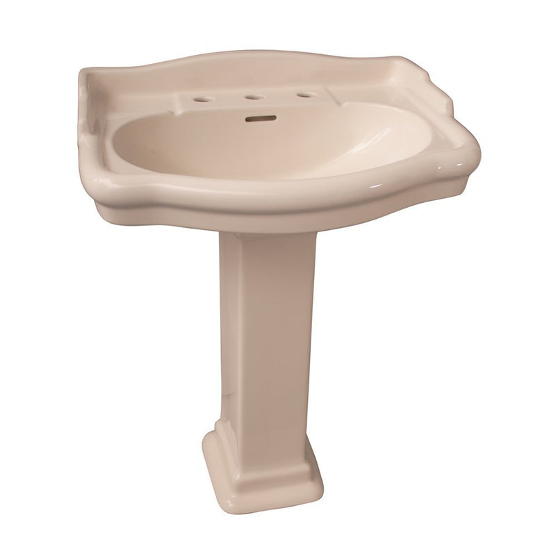 Barclay Stanford 660 Pedestal Lavatory, Widespread, Bisque Bathroom Sink 3-848BQ