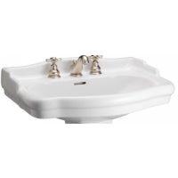 Barclay Stanford 660 Pedestal Lavatory, Widespread, White Bathroom Sinks 3-848WH