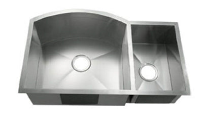C-Tech-I Linea Amano Tesero LI-2200-B Double Bowl Stainless Steel Sink
