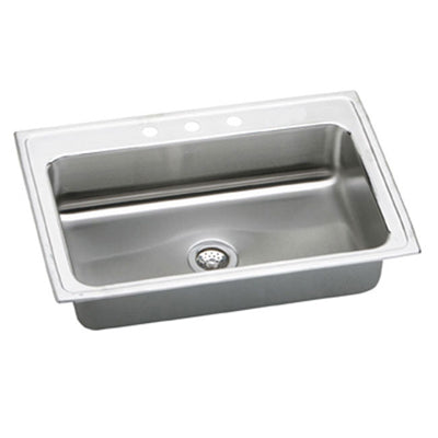Elkay Pacemaker 33x22 3 Hole Single Bowl Sink PSRS33223