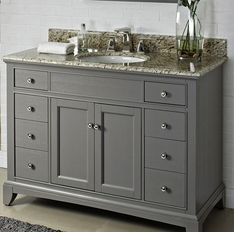 Fairmont Medium Gray Single bowl Bathroom Sink T-4922GO