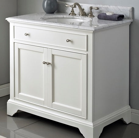 Fairmont Polar White Single bowl Bathroom Sink T-3722WC