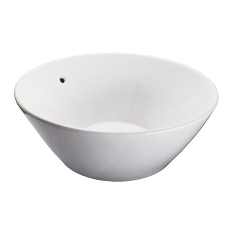 Fairmont White Ceramic Cone Vessel Single bowl Bathroom Sink S-R282WH