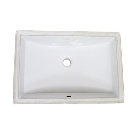 Fairmont White Ceramic Undermount Single bowl Bathroom Sink S-200WH