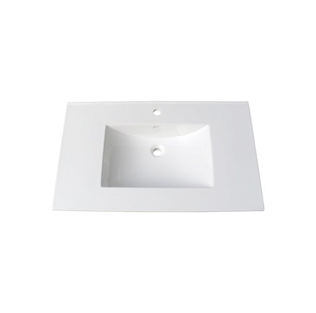 Fairmont White Ceramic Vanity Sink Top Single bowl Bathroom Sink TC-3722W1