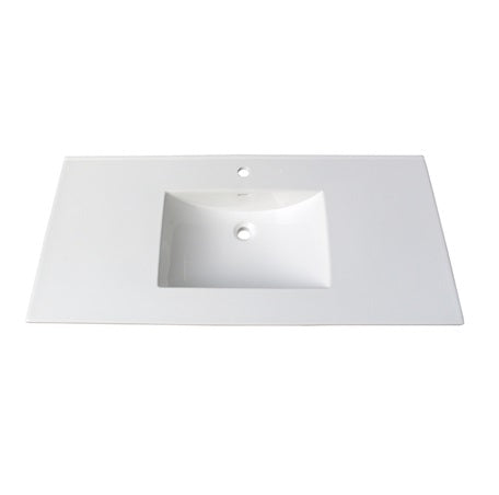Fairmont White Ceramic Vanity Sink Top Single bowl Bathroom Sink TC-4922W1