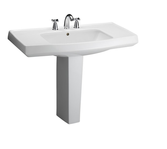 Barclay Galaxy Column, White Bathroom Sink C/3-950WH